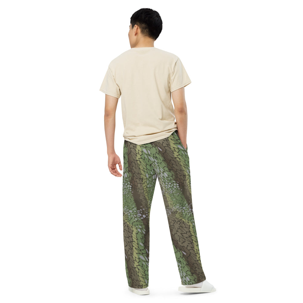 Modern Warfare Dragon Skin Green CAMO unisex wide-leg pants - Unisex Wide-Leg Pants