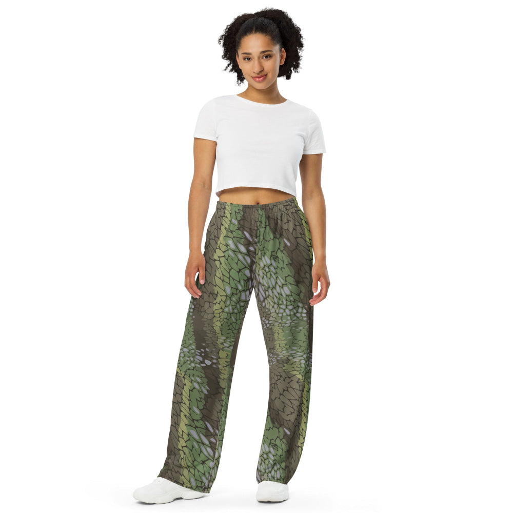 Modern Warfare Dragon Skin Green CAMO unisex wide-leg pants - Unisex Wide-Leg Pants