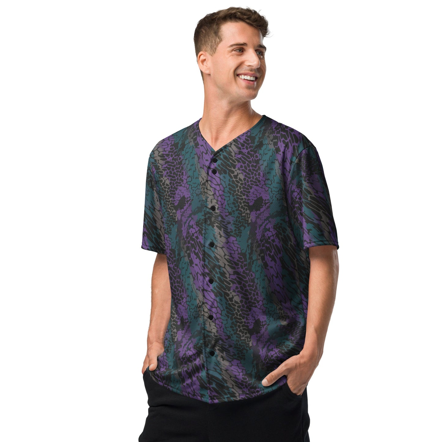 Modern Warfare Dragon Skin Neon CAMO baseball jersey - Baseball Jerseys