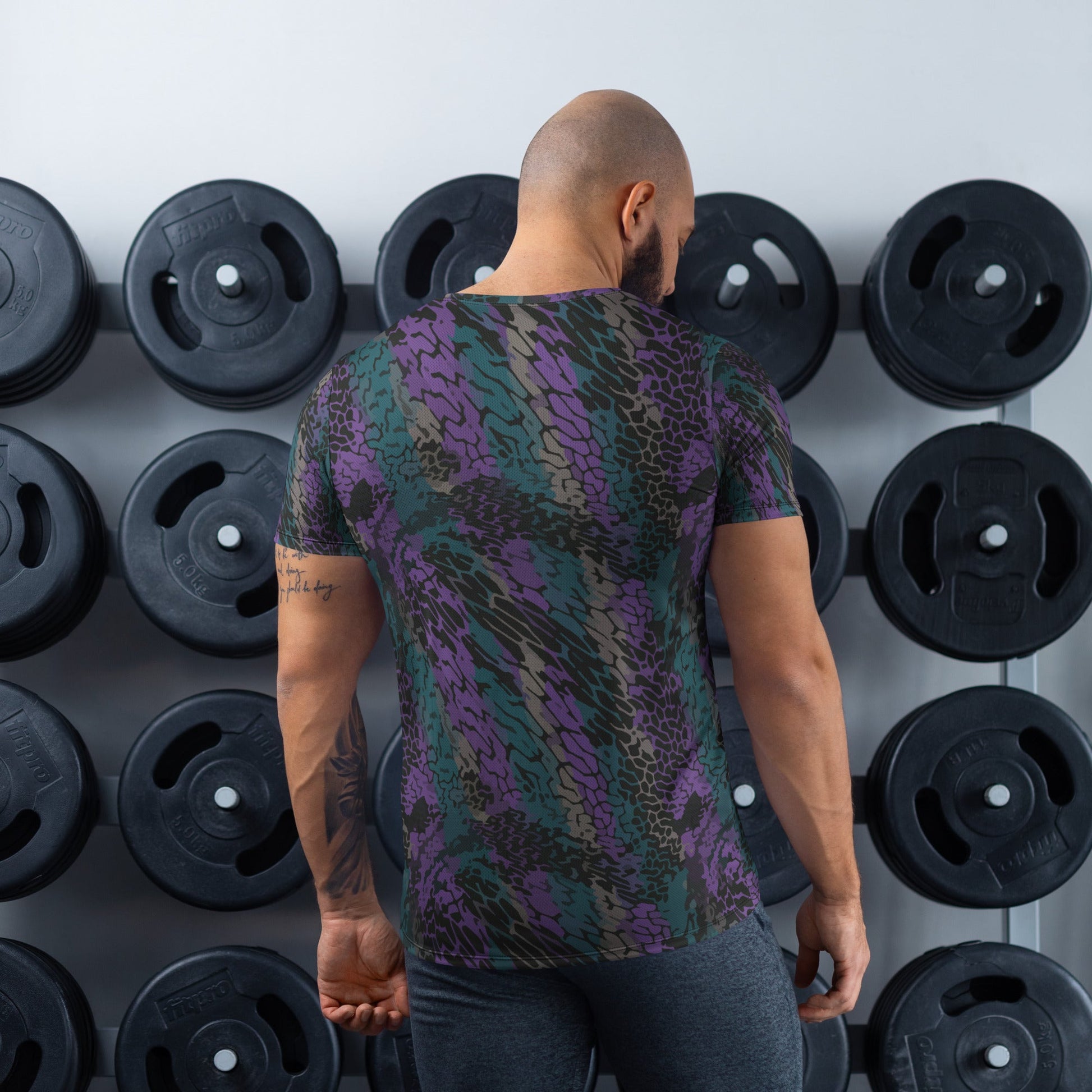 Modern Warfare Dragon Skin Neon CAMO Mens athletic t-shirt - Athletic T-Shirts