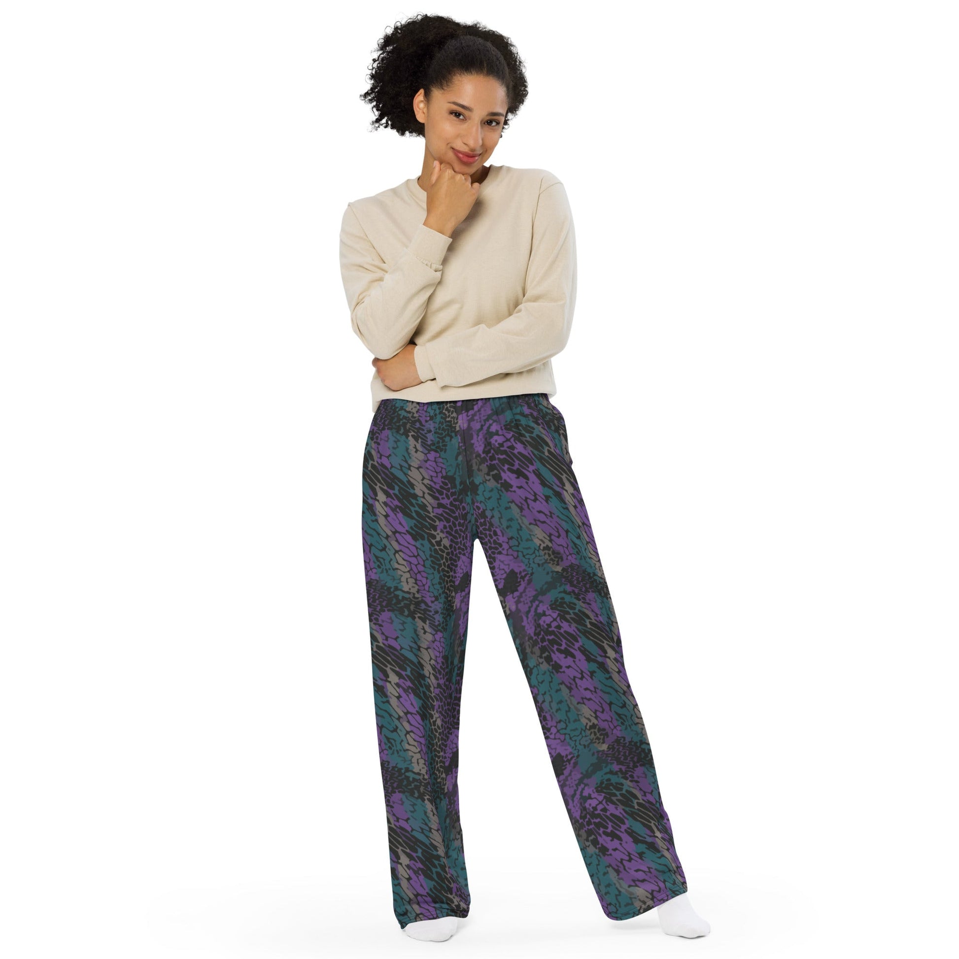 Modern Warfare Dragon Skin Neon CAMO unisex wide-leg pants - Wide-leg Pants