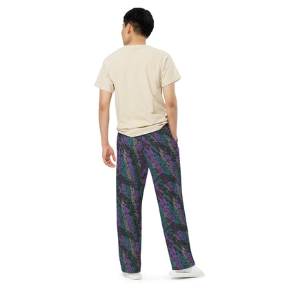 Modern Warfare Dragon Skin Neon CAMO unisex wide-leg pants - Wide-leg Pants