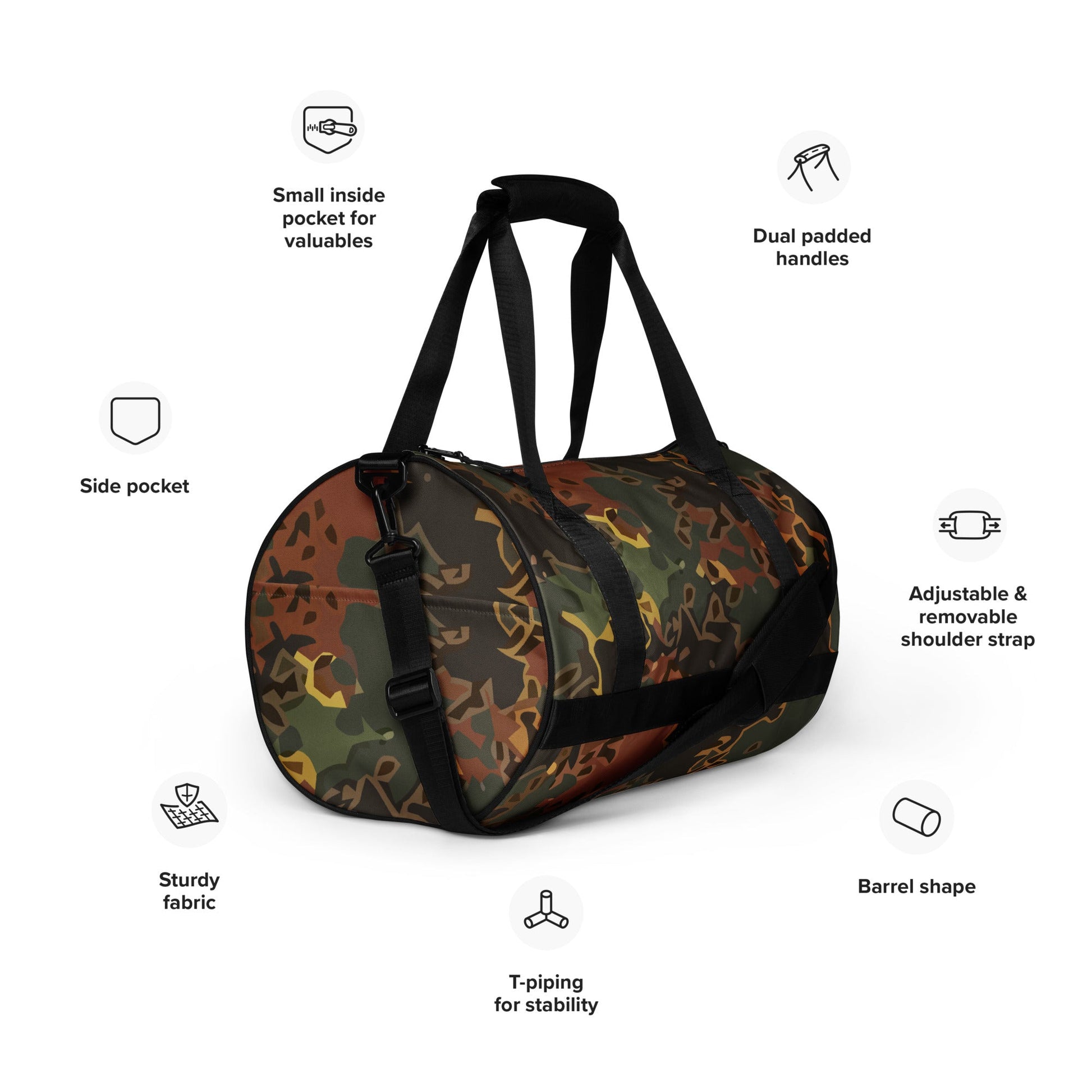 Modern Warfare Fractal Flecktarn Autumn CAMO gym bag - Gym Bags