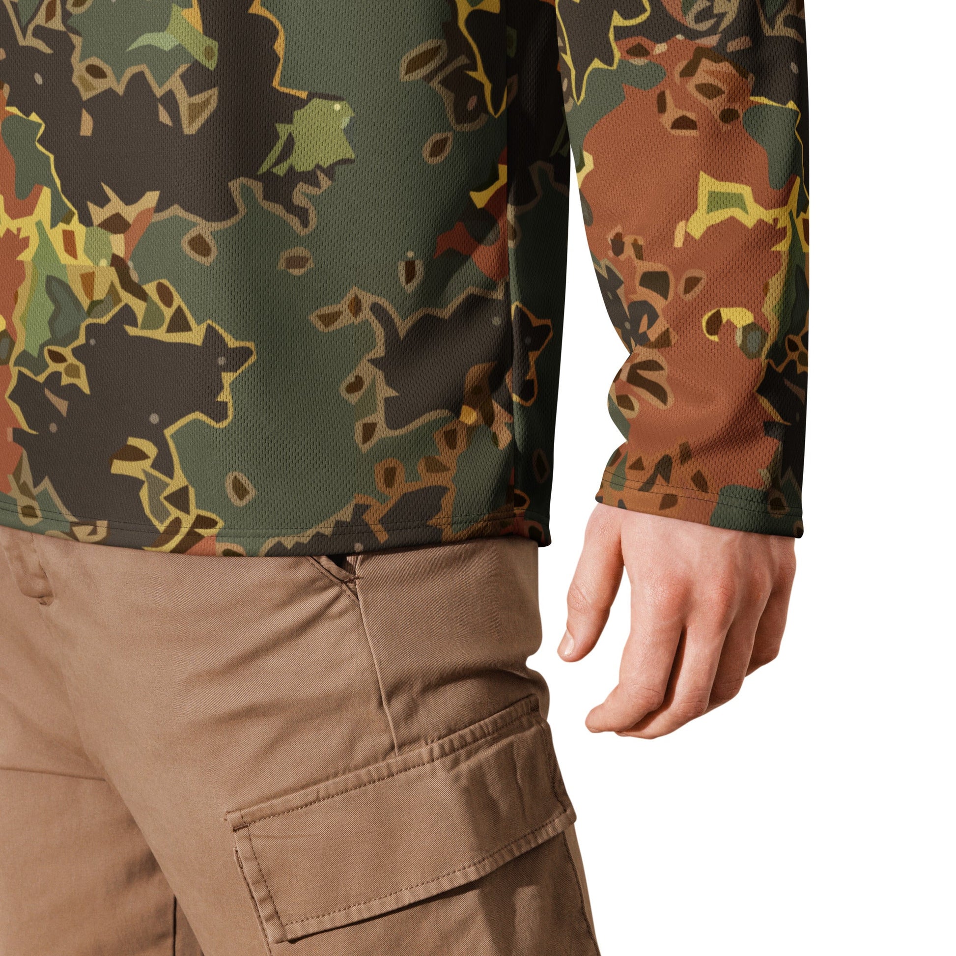 Modern Warfare Fractal Flecktarn Autumn CAMO hockey fan jersey Hockey Jerseys