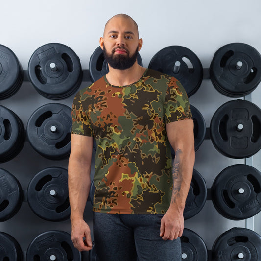 Modern Warfare Fractal Flecktarn Autumn CAMO Mens Athletic T-shirt - XS - T-Shirts