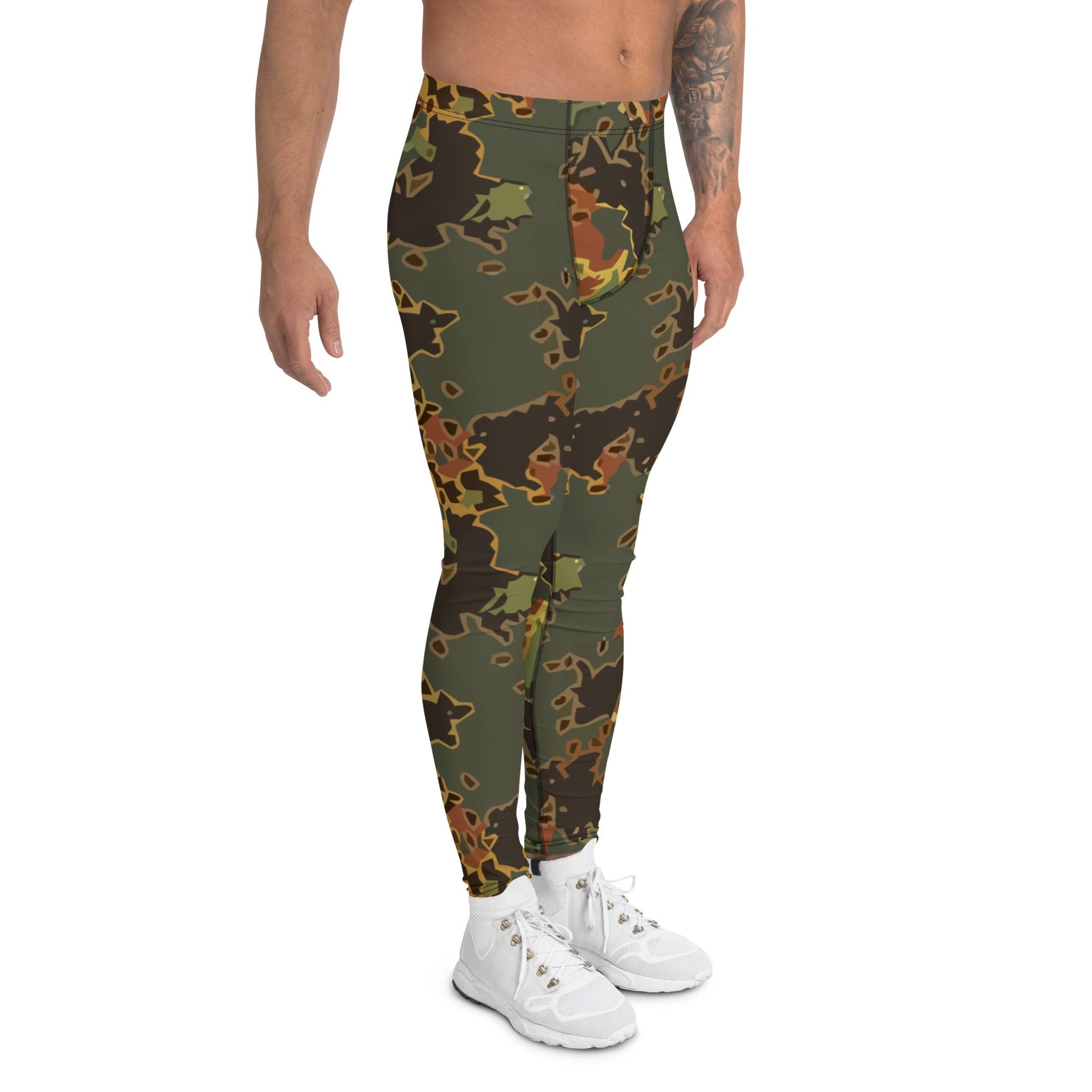 Modern Warfare Fractal Flecktarn Autumn CAMO Mens Leggings