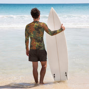 Autumn Fractal CAMO Mens Long-Sleeve Rash Guard