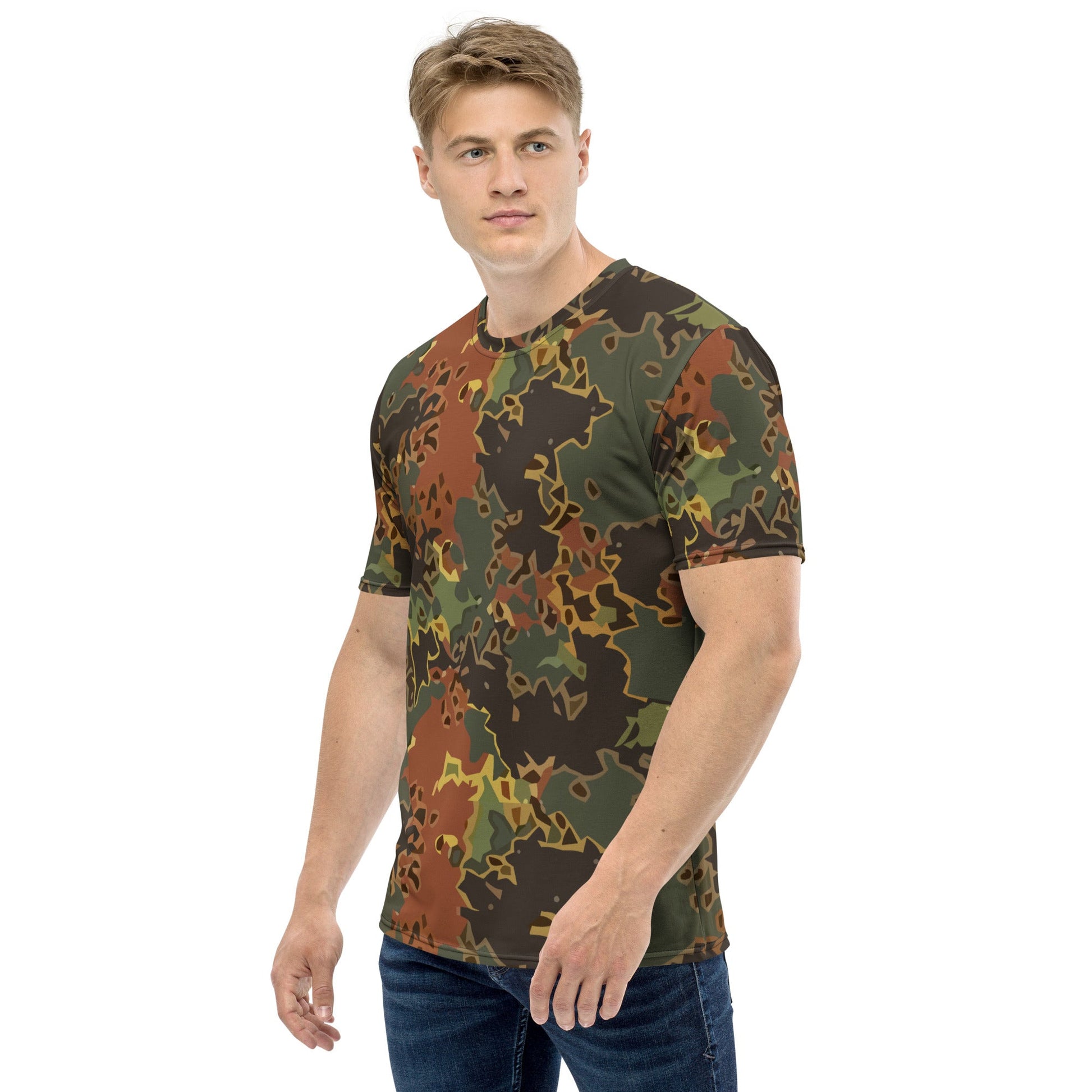 Modern Warfare Fractal Flecktarn Autumn CAMO Mens t-shirt - T-Shirts