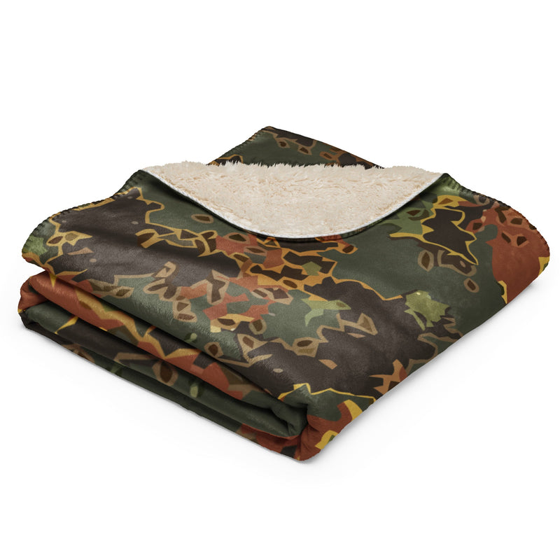 Autumn Fractal CAMO Sherpa Blanket