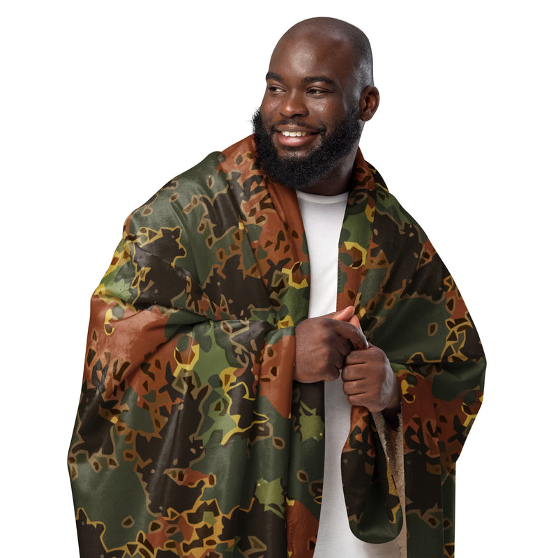 Autumn Fractal CAMO Sherpa Blanket