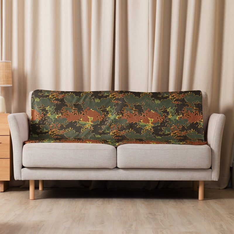 Autumn Fractal CAMO Sherpa Blanket