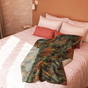 Autumn Fractal CAMO Sherpa Blanket