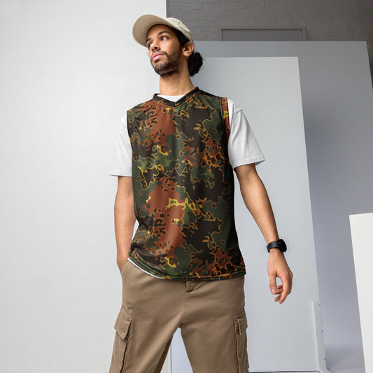 Modern Warfare Fractal Flecktarn Autumn CAMO unisex basketball jersey - 2XS - Basketball Jerseys