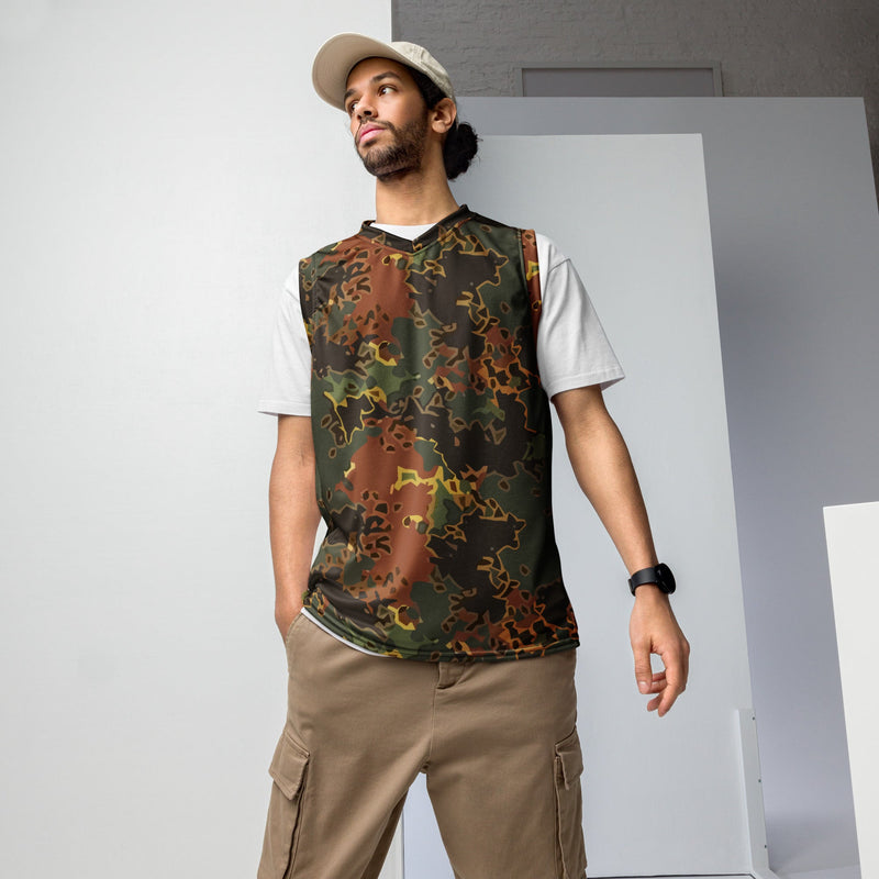 Autumn Fractal CAMO Unisex Basketball Jersey - 2XS