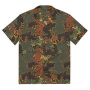 Autumn Fractal CAMO Unisex Short-Sleeve Button Shirt - 2XS - Button-Up