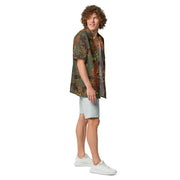 Autumn Fractal CAMO Unisex Short-Sleeve Button Shirt - Button-Up