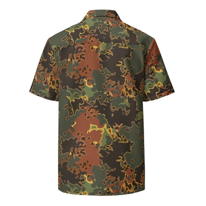 Modern Warfare Fractal Flecktarn Autumn CAMO Unisex button shirt Button Shirts