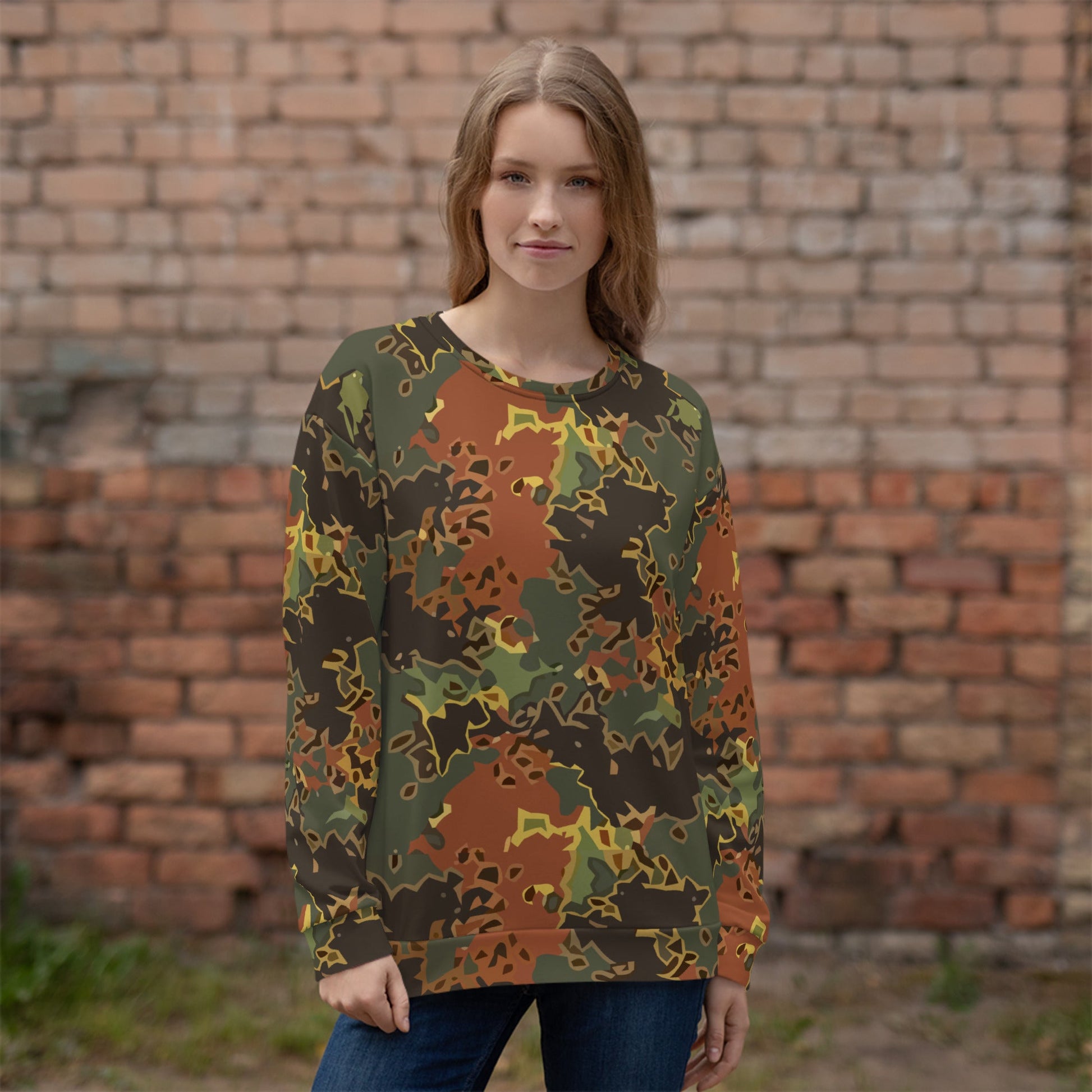 Modern Warfare Fractal Flecktarn Autumn CAMO Unisex Sweatshirt - Sweatshirts