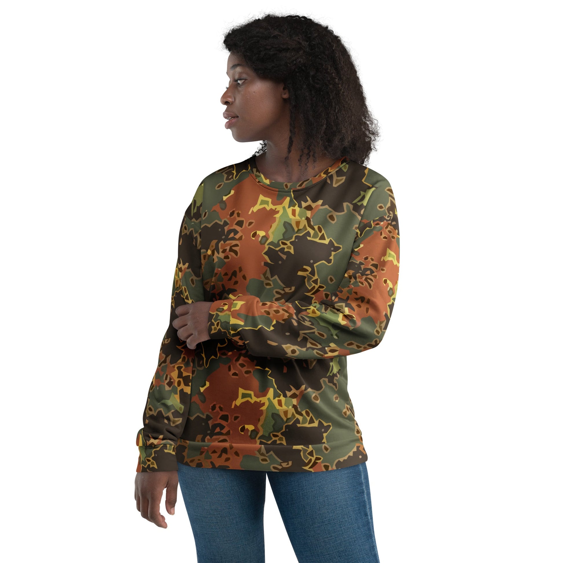 Modern Warfare Fractal Flecktarn Autumn CAMO Unisex Sweatshirt - Sweatshirts