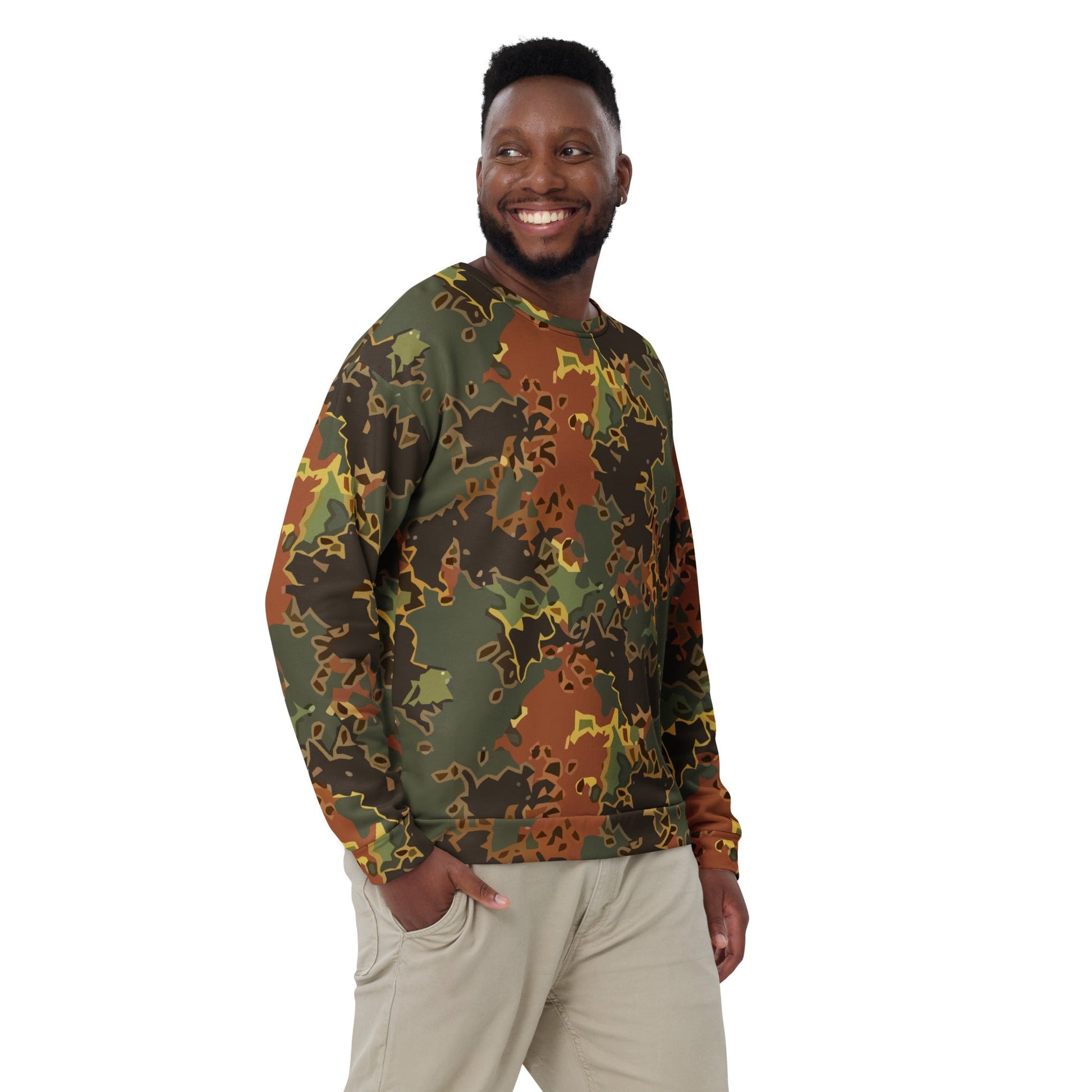 Modern Warfare Fractal Flecktarn Autumn CAMO Unisex Sweatshirt - Sweatshirts