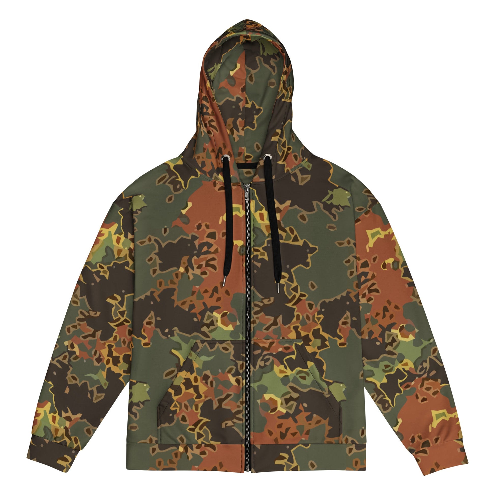 Modern Warfare Fractal Flecktarn Autumn CAMO Unisex zip hoodie 2XS Zip Hoodies