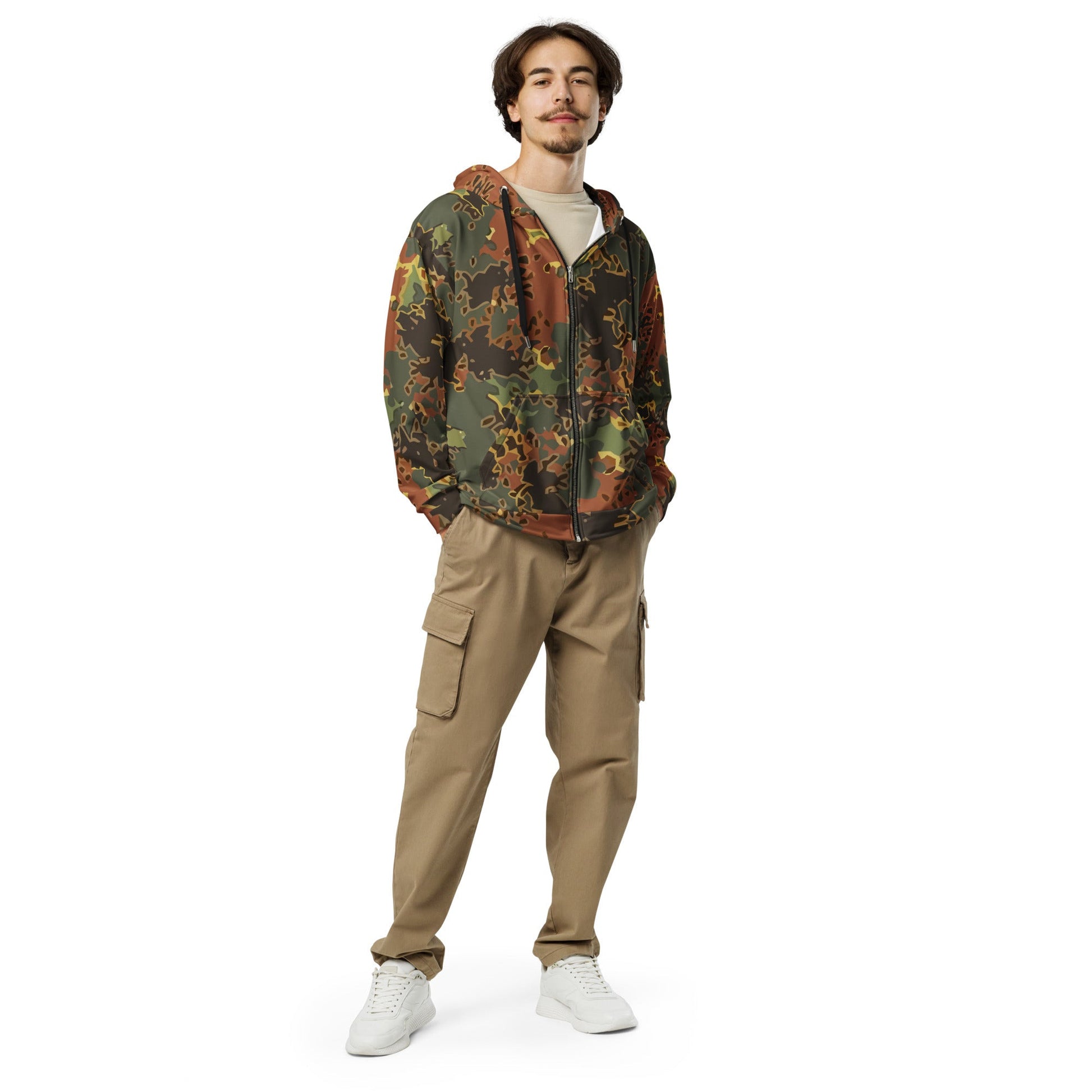 Modern Warfare Fractal Flecktarn Autumn CAMO Unisex zip hoodie Zip Hoodies