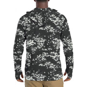 Partizan Ghost Night CAMO Mens Sunscreen Sports Hoodie With Thumb Holes