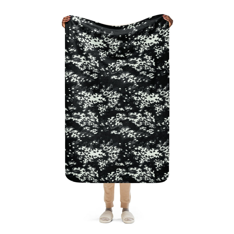 Partizan Ghost Night CAMO Sherpa Blanket - 37″×57″