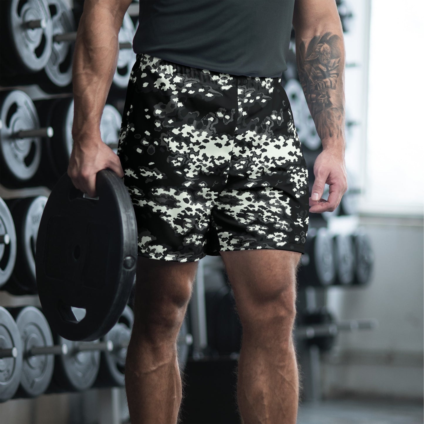 Modern Warfare Partizan Ghost Night CAMO Unisex Athletic Long Shorts - 2XS