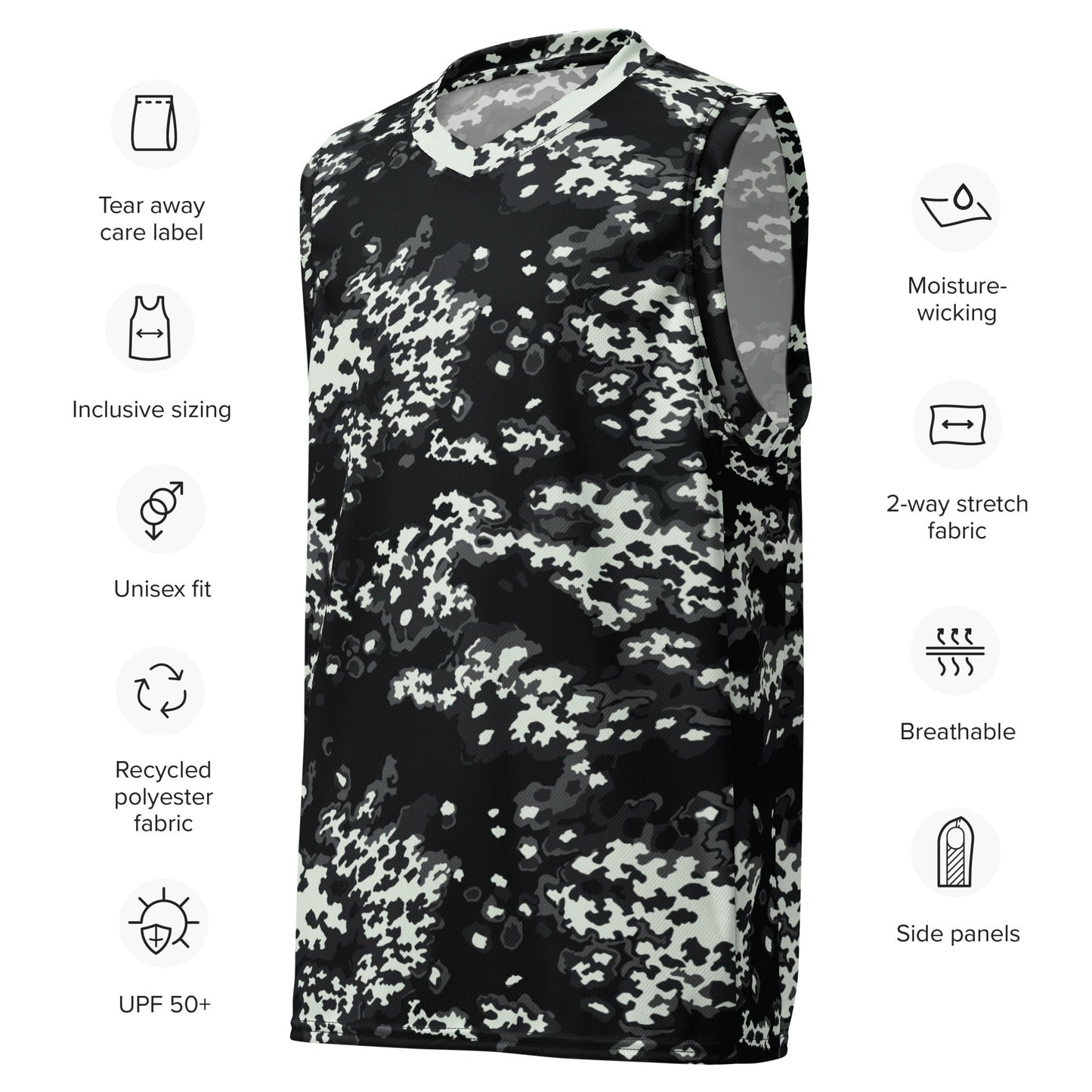 Modern Warfare Partizan Ghost Night CAMO unisex basketball jersey - Basketball Jerseys