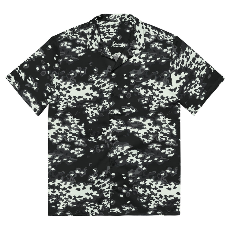 Partizan Ghost Night CAMO Unisex Short-Sleeve Button Shirt - 2XS - Button-Up