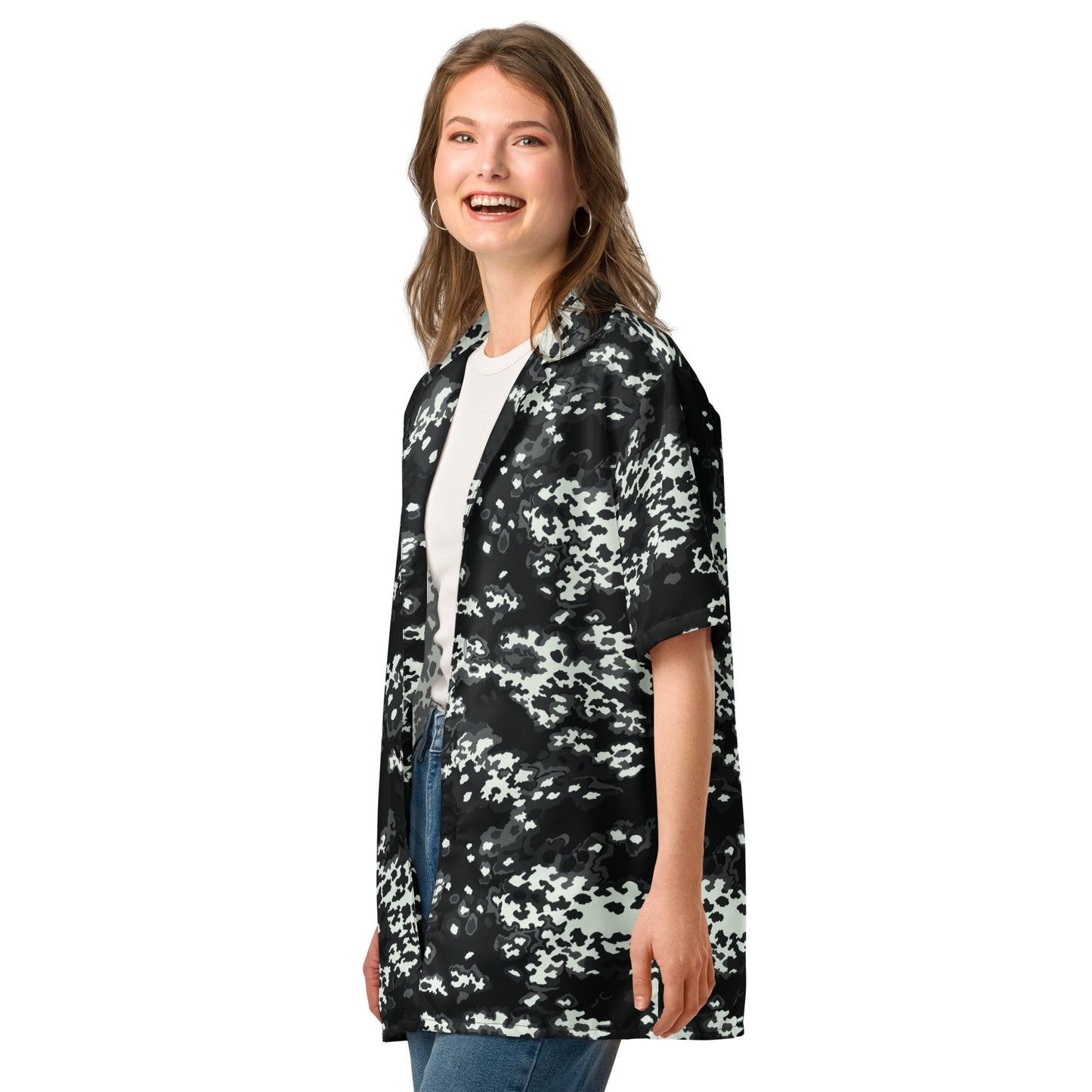 Modern Warfare Partizan Ghost Night CAMO Unisex button shirt - Button Shirts