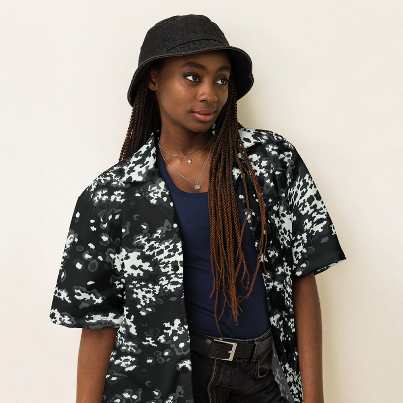 Partizan Ghost Night CAMO Unisex Short-Sleeve Button Shirt - Button-Up