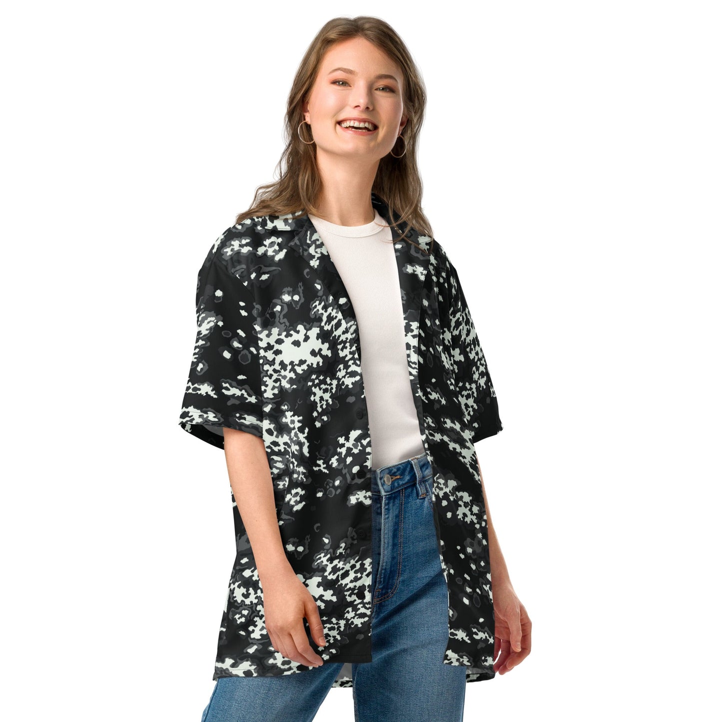 Modern Warfare Partizan Ghost Night CAMO Unisex button shirt - Button Shirts