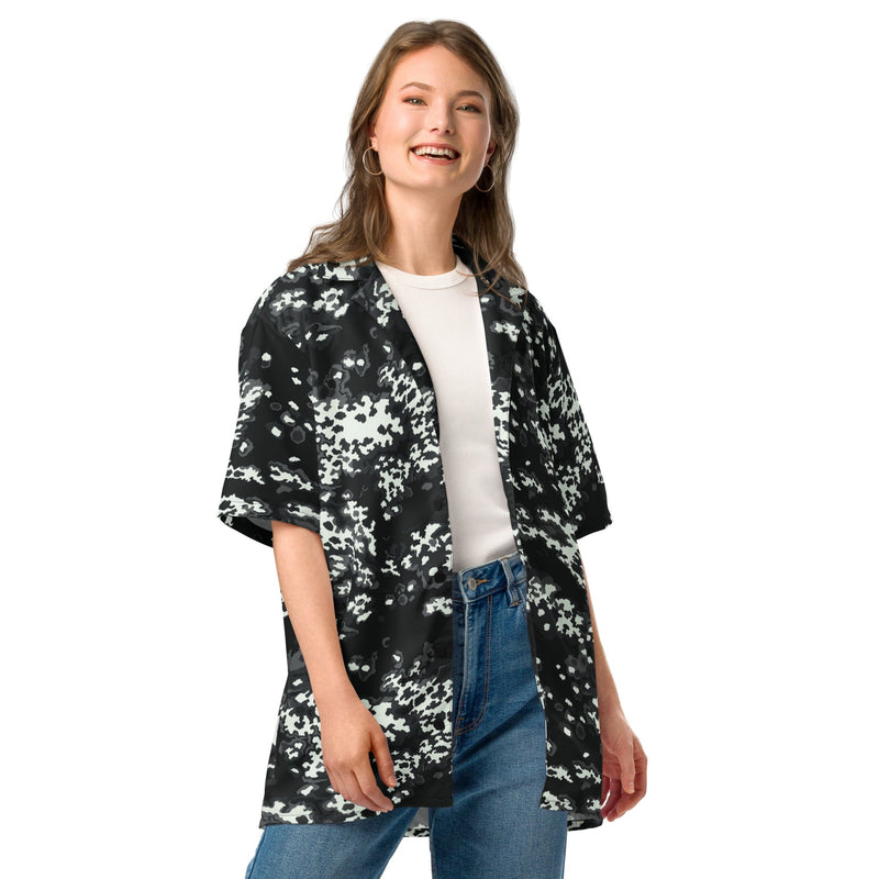 Partizan Ghost Night CAMO Unisex Short-Sleeve Button Shirt - Button-Up