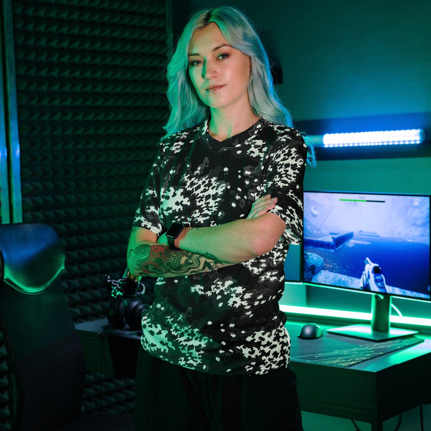 Modern Warfare Partizan Ghost Night CAMO unisex sports jersey - Sports Jerseys