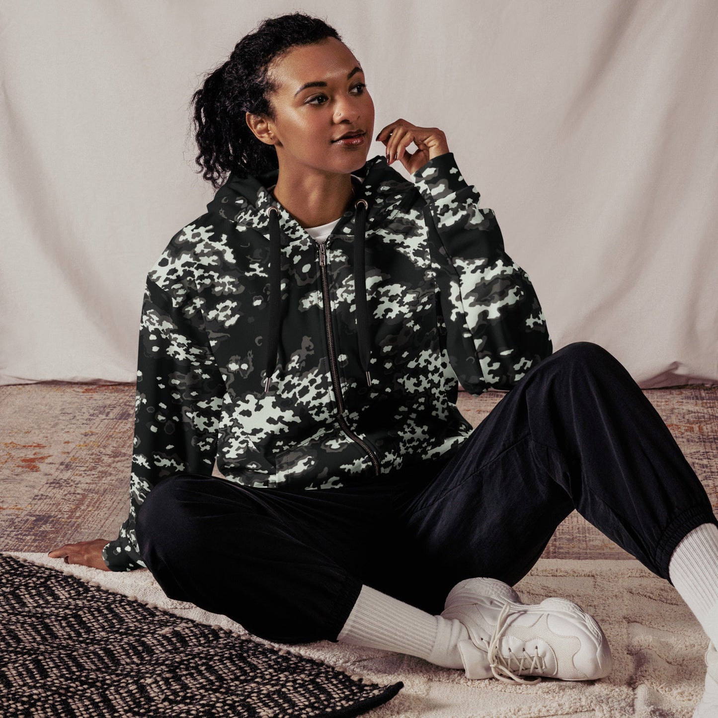 Modern Warfare Partizan Ghost Night CAMO Unisex zip hoodi - Zip Hoodies