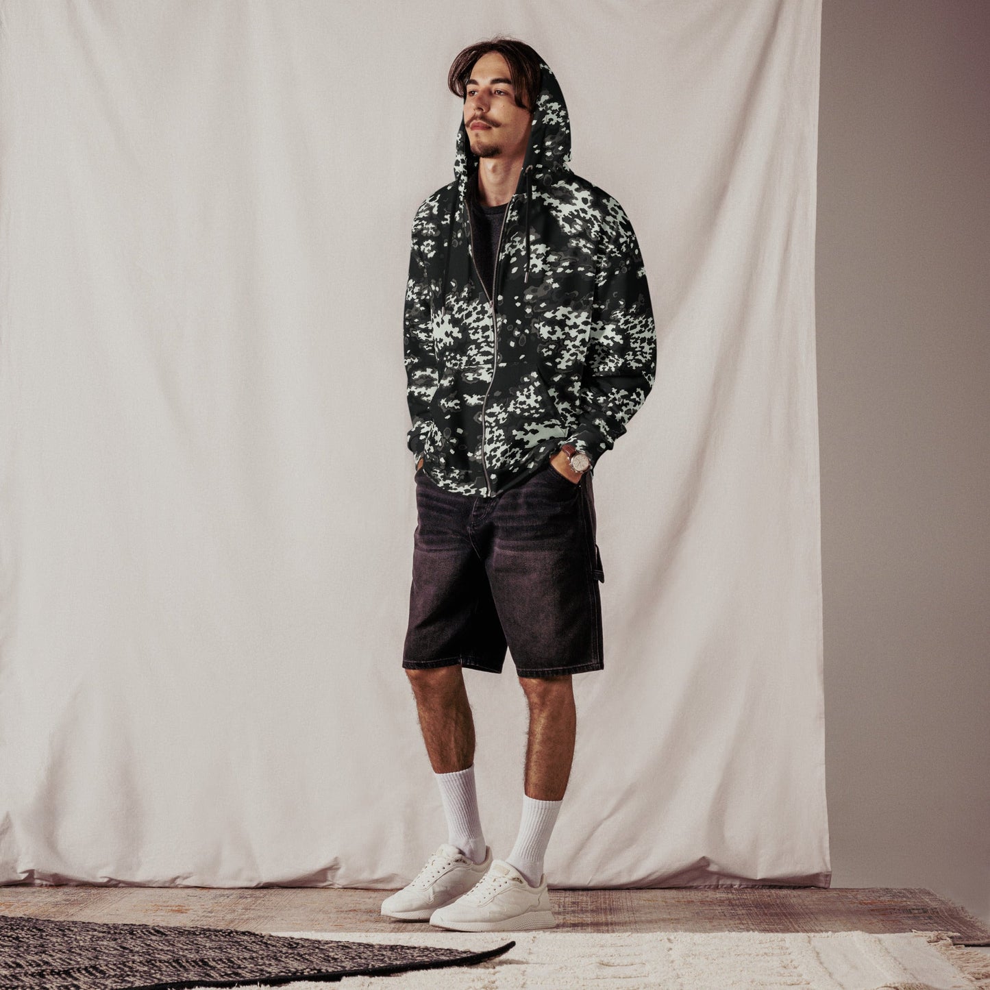 Modern Warfare Partizan Ghost Night CAMO Unisex zip hoodi - Zip Hoodies