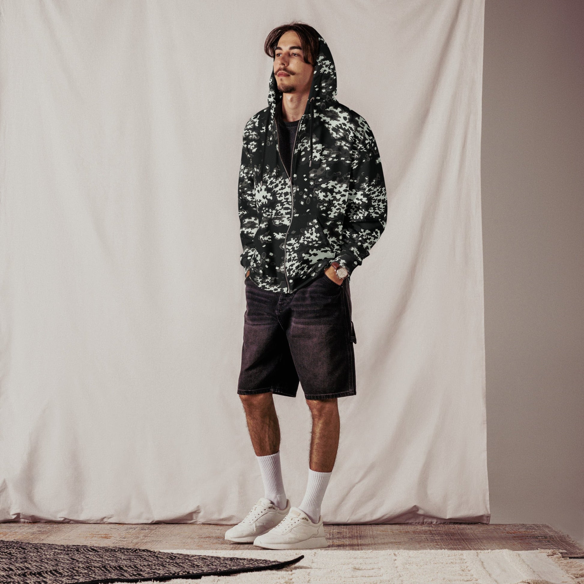 Modern Warfare Partizan Ghost Night CAMO Unisex zip hoodi - Zip Hoodies