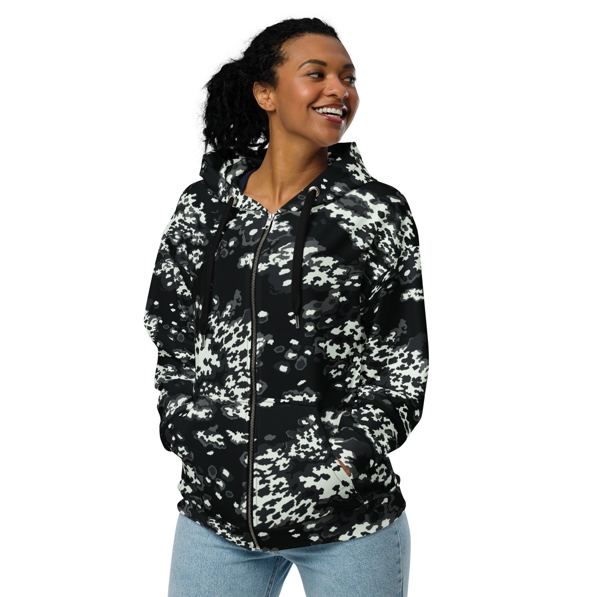 Modern Warfare Partizan Ghost Night CAMO Unisex zip hoodi - Zip Hoodies