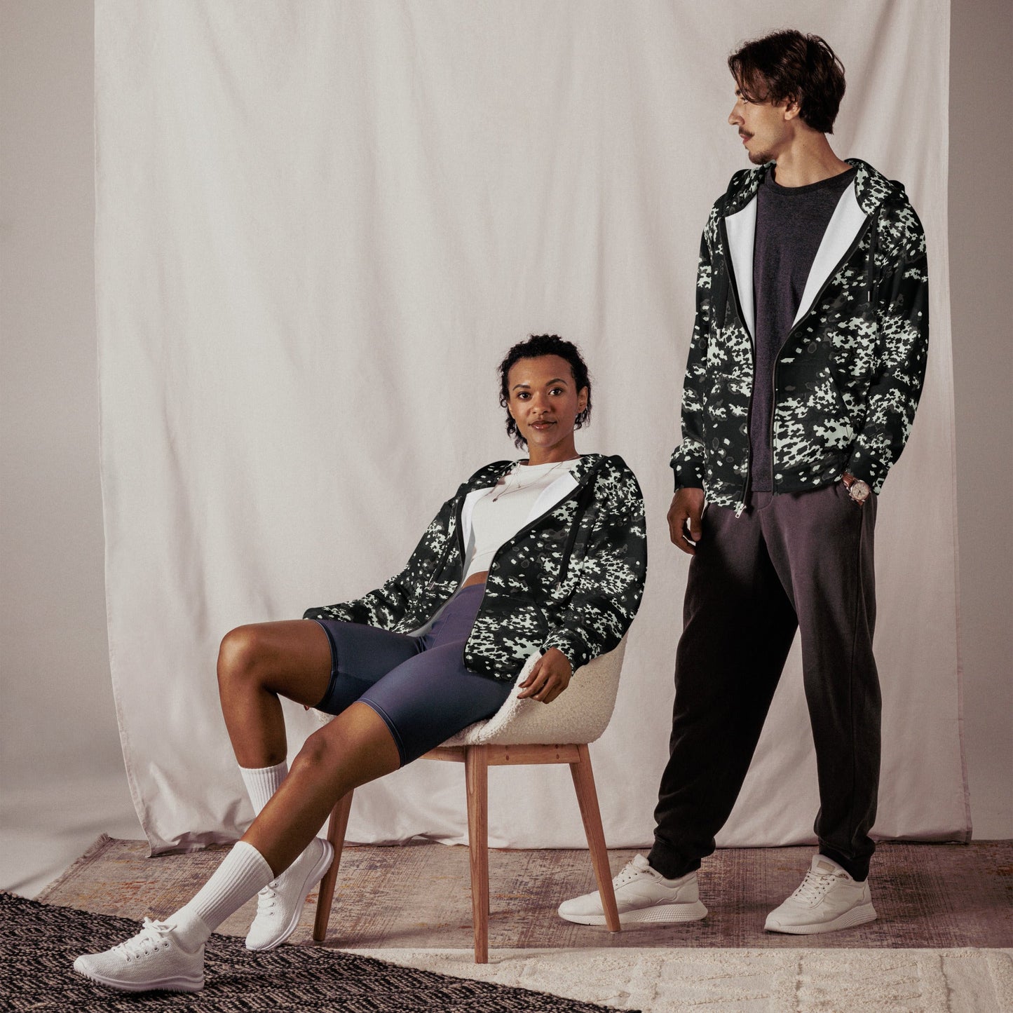 Modern Warfare Partizan Ghost Night CAMO Unisex zip hoodi - Zip Hoodies