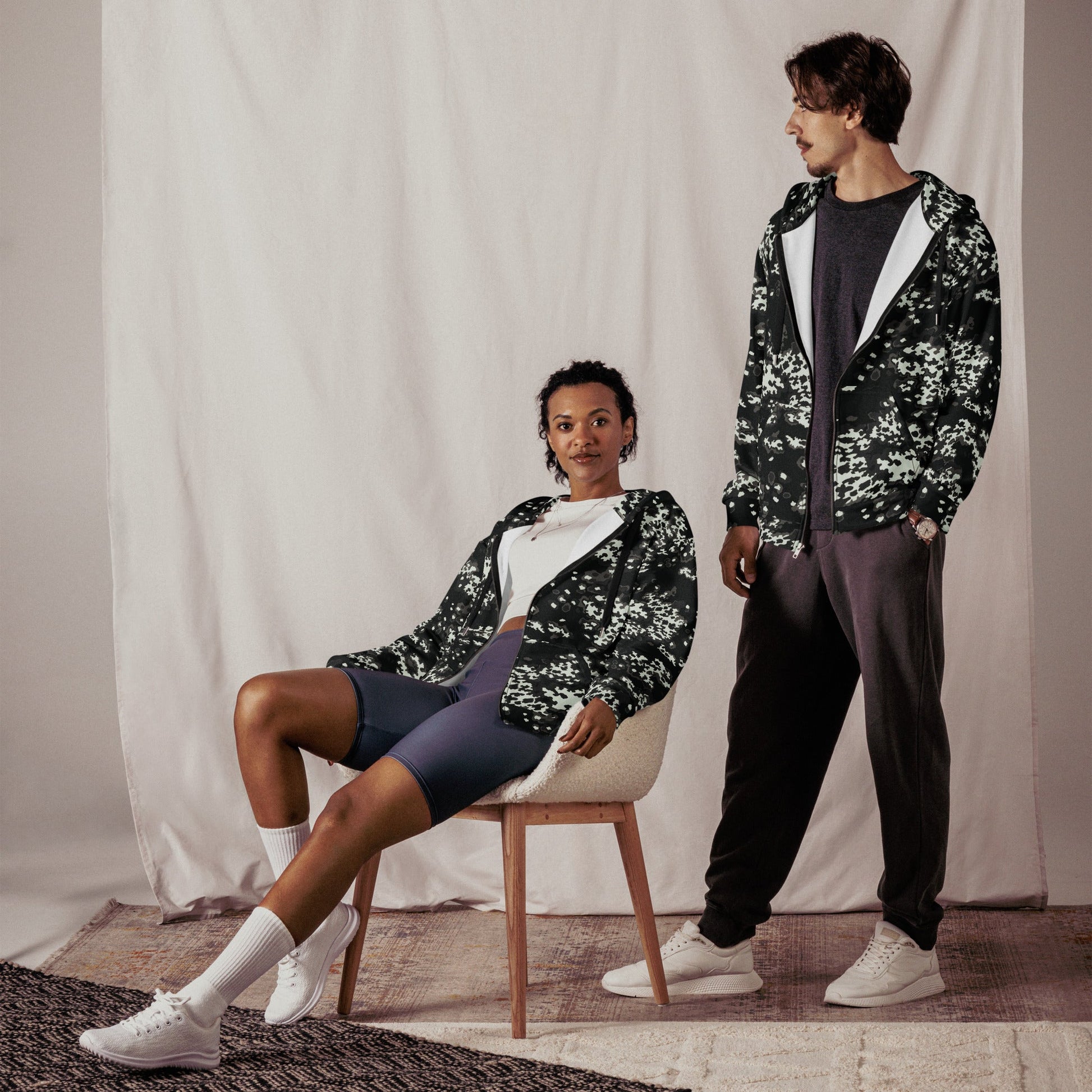 Modern Warfare Partizan Ghost Night CAMO Unisex zip hoodi - Zip Hoodies