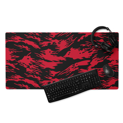 Modern Warfare Red Tiger Stripe CAMO Gaming mouse pad - 36″×18″ - Mouse Pad