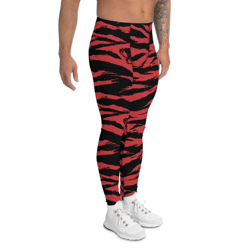 Modern Warfare Red Tiger Stripe CAMO Men’s Leggings - Mens