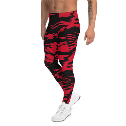 Modern Warfare Red Tiger Stripe CAMO Men’s Leggings - Mens