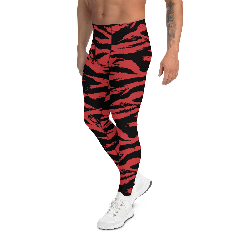 Modern Warfare Red Tiger Stripe CAMO Men’s Leggings - Mens