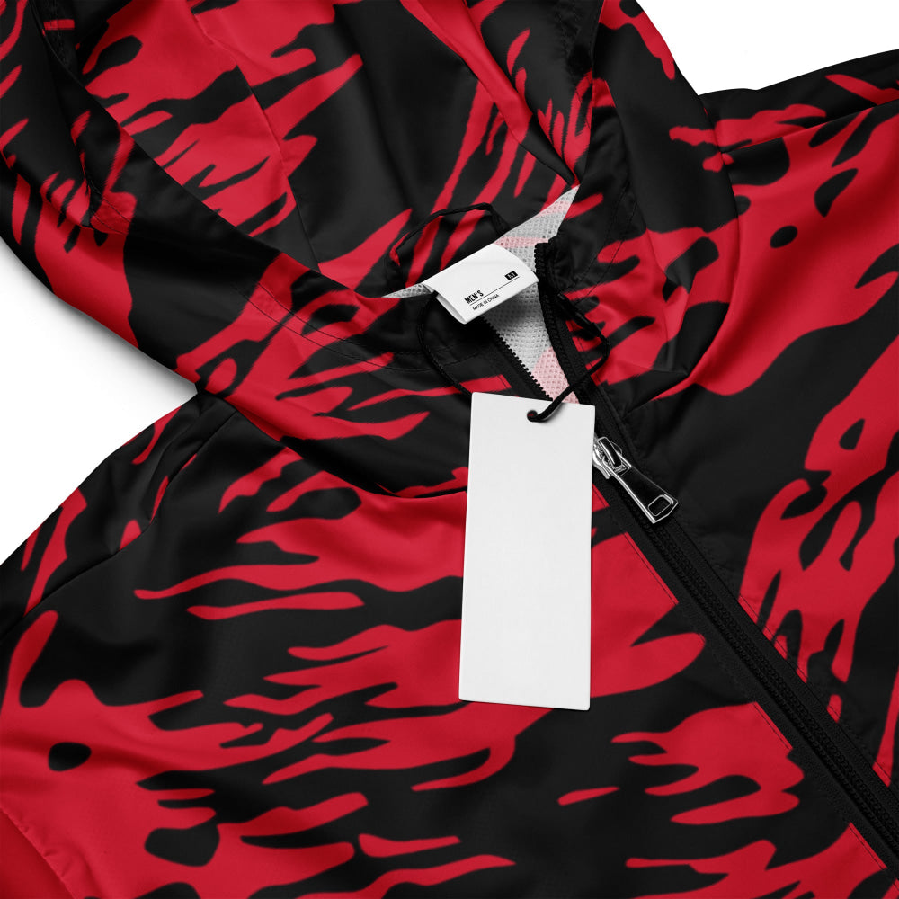 Modern Warfare Red Tiger Stripe CAMO Men’s windbreaker - Mens Windbreaker