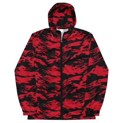 Modern Warfare Red Tiger Stripe CAMO Men’s windbreaker - Mens Windbreaker