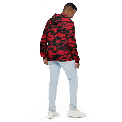 Modern Warfare Red Tiger Stripe CAMO Men’s windbreaker - Mens Windbreaker