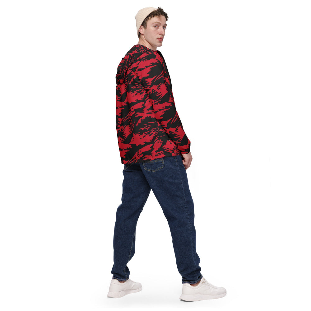 Modern Warfare Red Tiger Stripe CAMO Men’s windbreaker - Mens Windbreaker